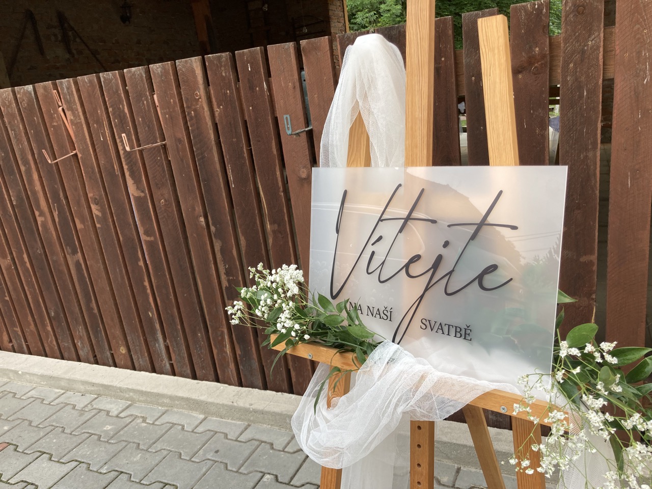 Svatební nápis vítejte na hlavní stránce